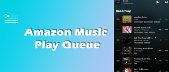 use amazon music queue