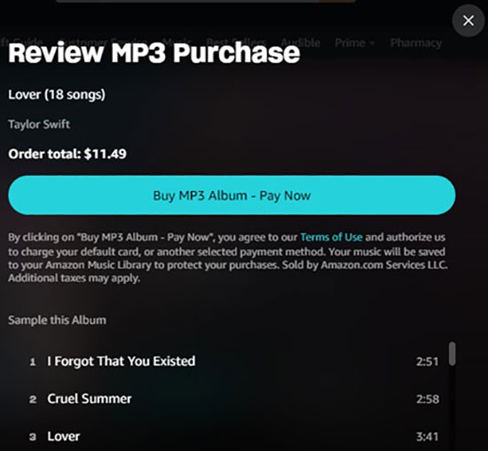 amazon music review purchase mp3