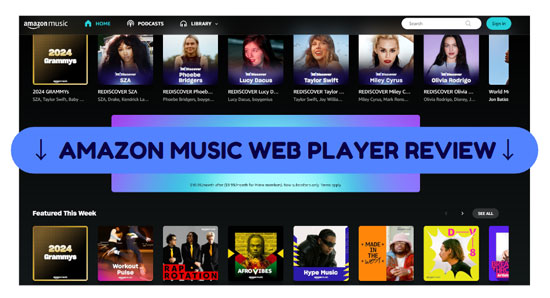 amazon music web player review