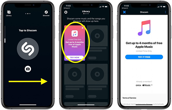 6 months free trial apple music by shazam