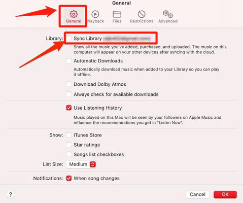 apple music app sync library on mac