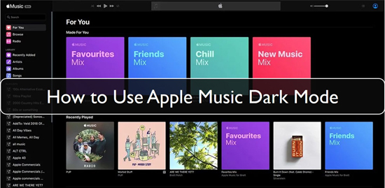 apple music dark mode