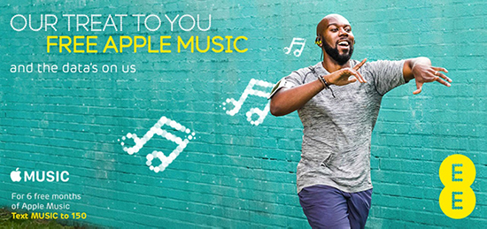 6 months free apple music by ee