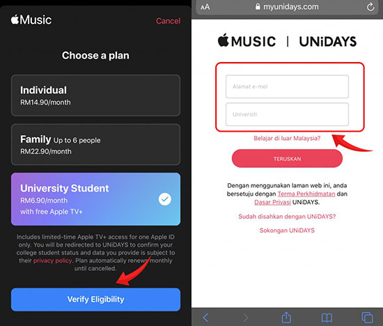 apple music free 6 months for college students