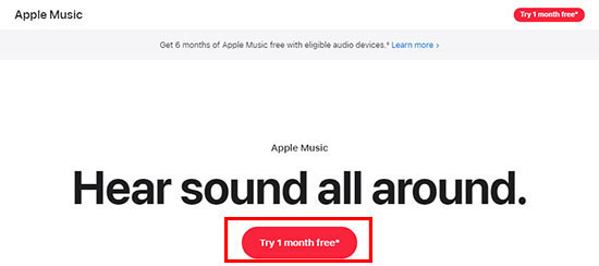 get 1 month free trial apple music