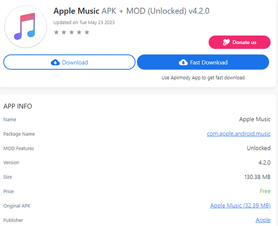 apple music apk download