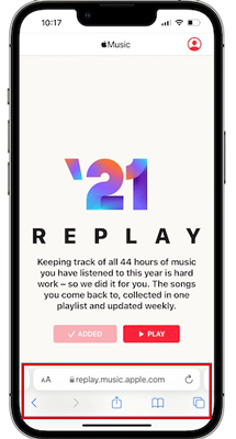 replay apple music on iphone