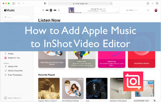 how to add apple music to inshot