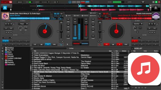 use apple music with virtual dj