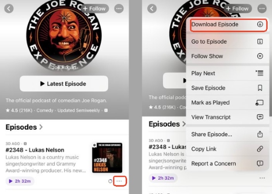 download joe rogan podcast on apple podcasts