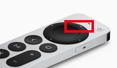 press up arrow button on apple tv remote