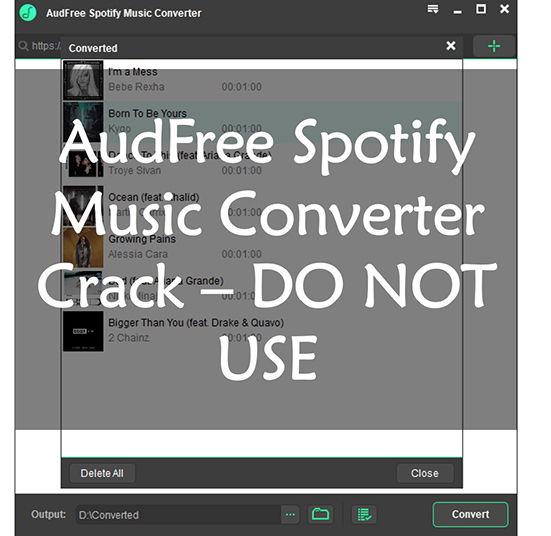 audfree spotify music converter crack