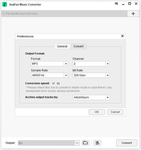 audfun spotify album to mp3 converter