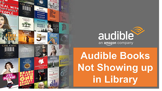 audible book not showing up in library