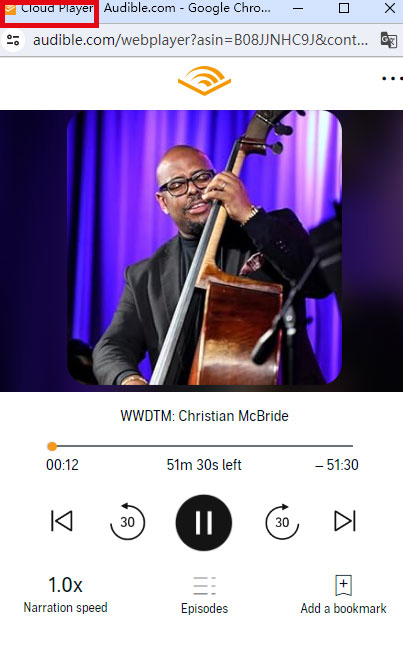 audible cloud player on computer