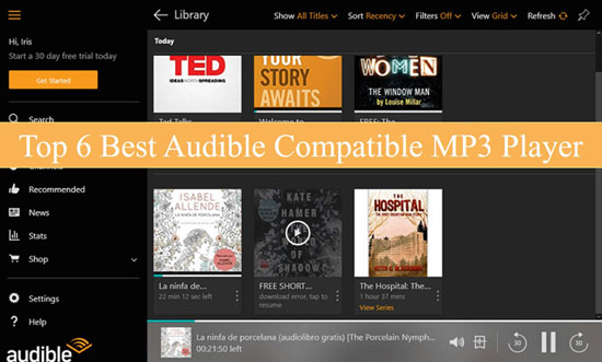 audible compatible mp3 player