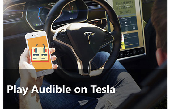 how to play audible on tesla