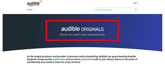 audible originals website