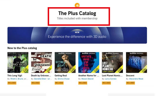 audible plus catalog