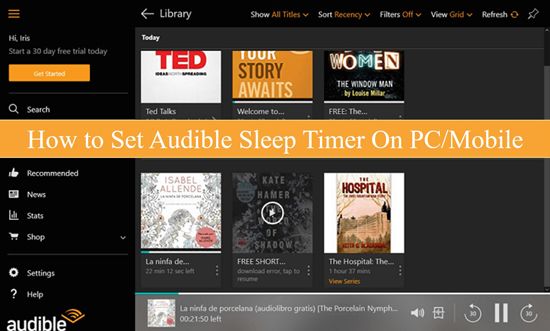 audible sleep timer