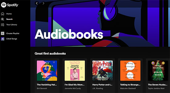 get audiobooks on spotify