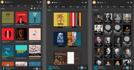 audiobookshelf library on phone