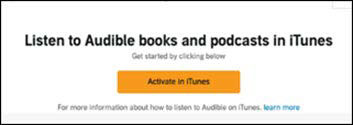authorize audible accounts in itunes
