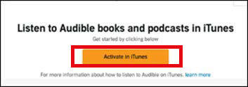 authorize audible accounts in itunes