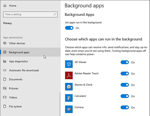 close background apps when using amazon music
