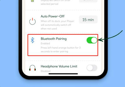 enable bluetooth in yoto app