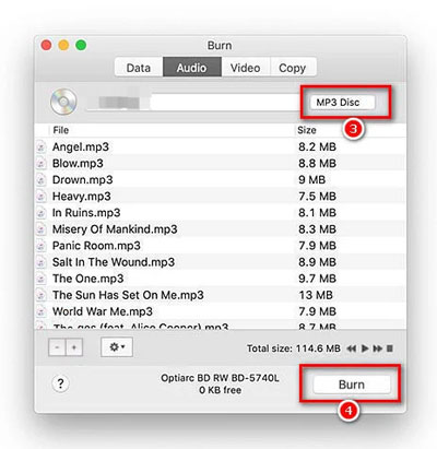 burn a tidal cd on the burn app
