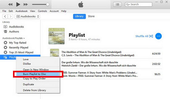 burn audible to cd with itunes