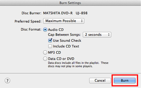 start to burn audible to cd and remove drm