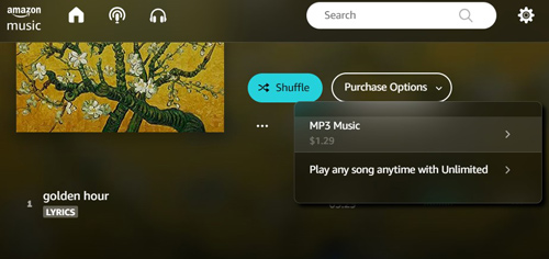 amazon music purchase options