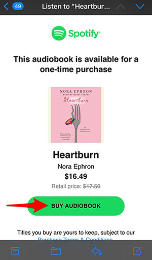 buy spotify audiobooks mobile