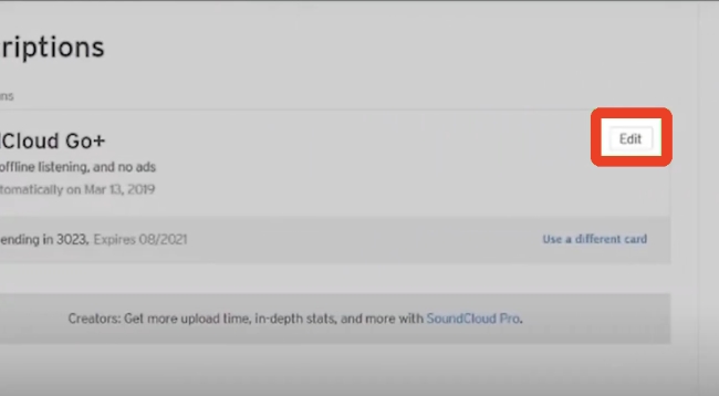 cancel soundcloud free trial on webpage