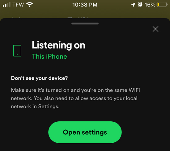 change listening device in spotify