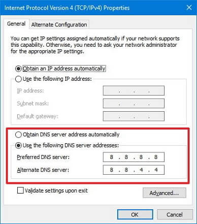 change dns windows for spotify