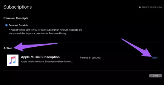 confirm apple music subscription pc