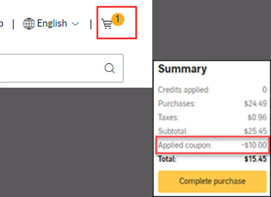 check audible applied coupon