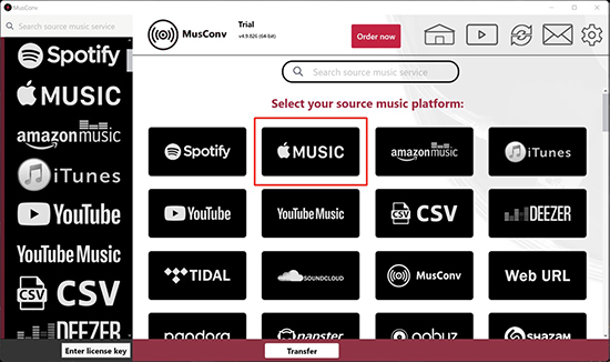 choose apple music as source