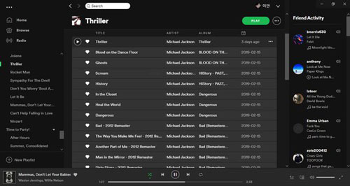 select all songs in a spotify playlist on windows
