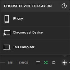 select chromecast to cast tidal