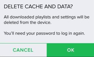 clear spotify cache android