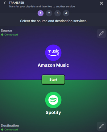 start exporting playlist from amazon music to spotify