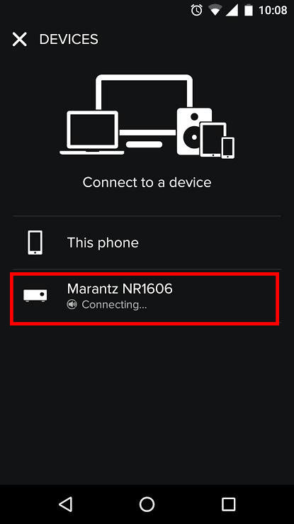 connect marantz to spotify on spotify app