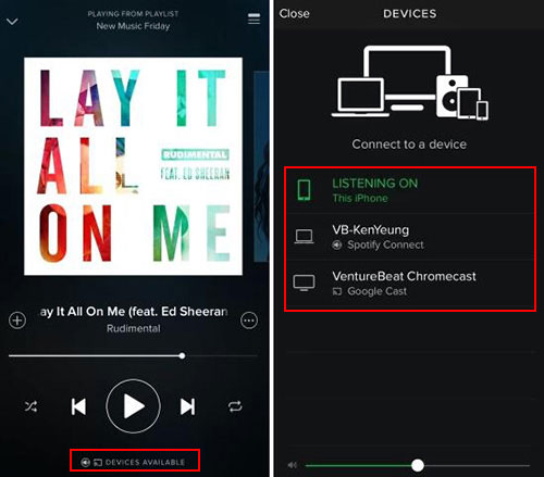 cast spotify to chromecast from spotify app