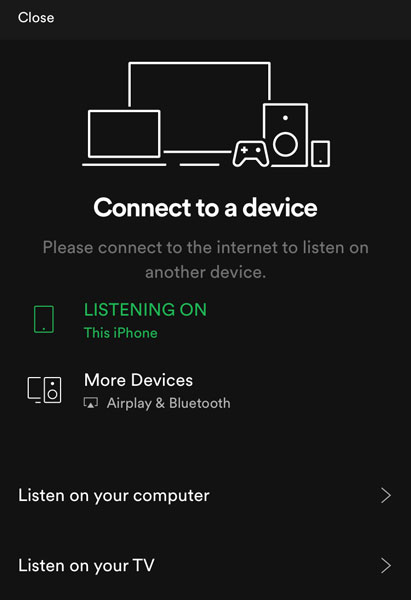 cast spotify to apple tv by spotify connect