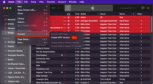 export itunes library to mp3 on mac