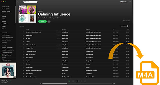 convert spotify to m4a
